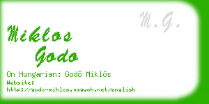 miklos godo business card